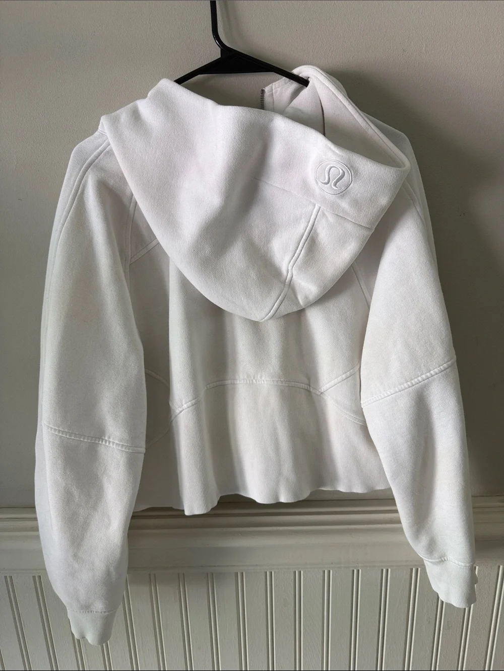 lululemon athletica Scuba White Cropped Half-Zip Hoodie